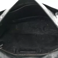Saint Laurent Crinkled Calfskin Matelasse Monogram Medium Niki Chain Satchel Asphalt -FINAL SALE NO RETURNS