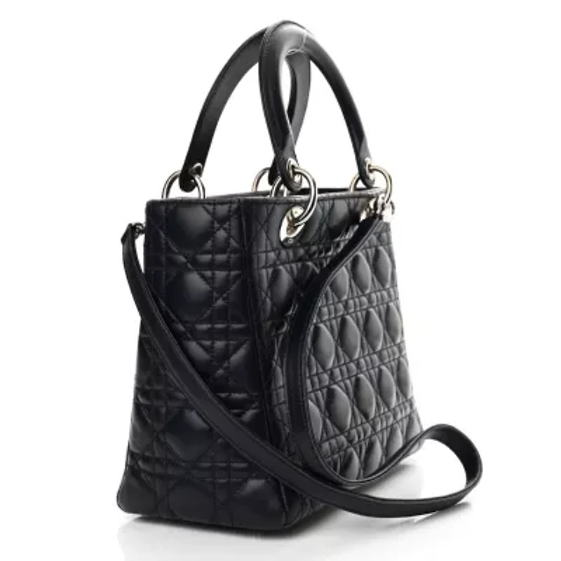 Dior Lady Dior Silver Hardware Cannage -FINAL SALE NO RETURNS