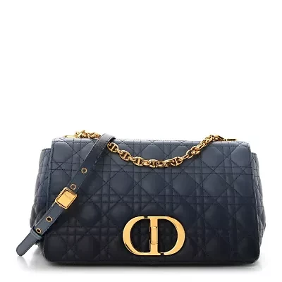 Dior Lambskin Cannage Gradient Large Caro Bag Indigo Blue -FINAL SALE NO RETURNS