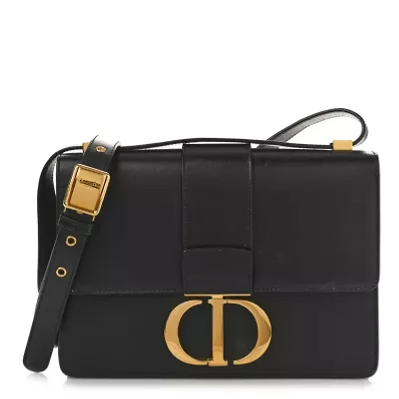 Dior Smooth Calfskin 30 Montaigne Flap Bag Black -FINAL SALE NO RETURNS