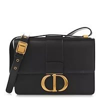 Dior Smooth Calfskin 30 Montaigne Flap Bag Black -FINAL SALE NO RETURNS