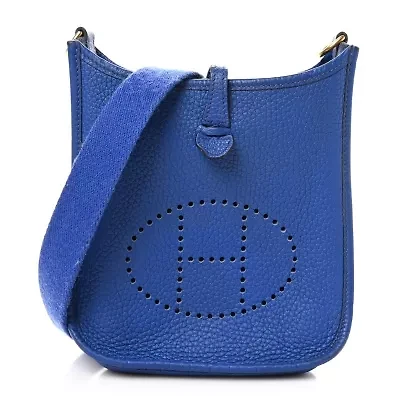 Hermes Taurillon Clemence Evelyne III PM Black -FINAL SALE NO RETURNS