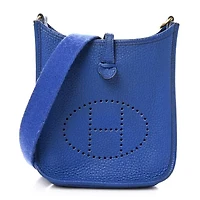 Hermes Taurillon Clemence Evelyne III PM Black -FINAL SALE NO RETURNS