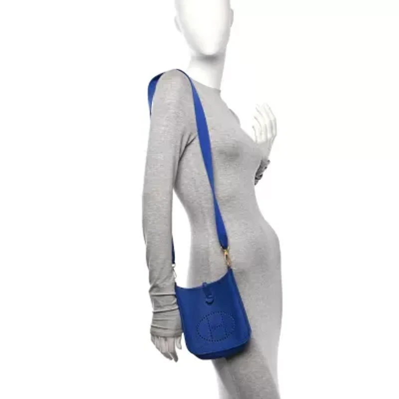 Hermes Taurillon Clemence Evelyne III PM Black -FINAL SALE NO RETURNS
