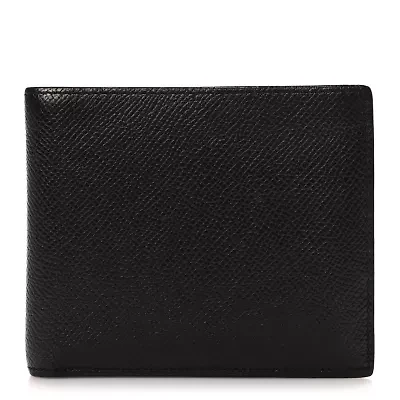 Hermes Epsom Citizen Twill Compact Wallet Black -FINAL SALE NO RETURNS