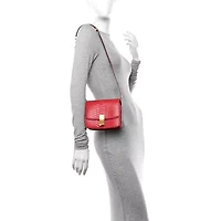 Celine CELINE Python Small Classic Box Flap Bag Red -FINAL SALE NO RETURNS