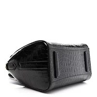 Givenchy Calfskin Crocodile Embossed Mini Antigona Black -FINAL SALE NO RETURNS