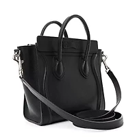 Celine Drummed Calfskin Micro Luggage Black -FINAL SALE NO RETURNS