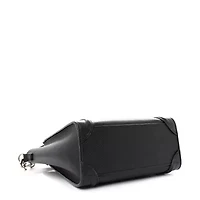 Celine Drummed Calfskin Micro Luggage Black -FINAL SALE NO RETURNS