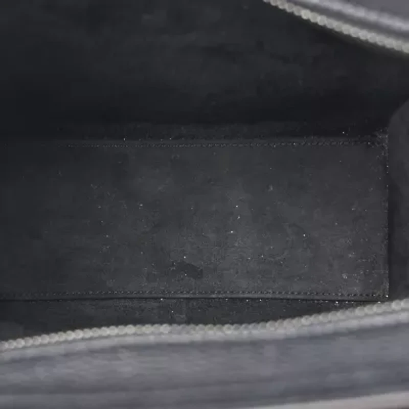 Celine Drummed Calfskin Micro Luggage Black -FINAL SALE NO RETURNS