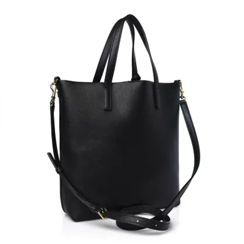 Saint Laurent Calfskin Toy Shopping Tote Black -FINAL SALE NO RETURNS