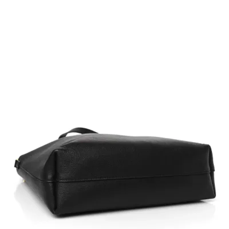 Saint Laurent Calfskin Toy Shopping Tote Black -FINAL SALE NO RETURNS