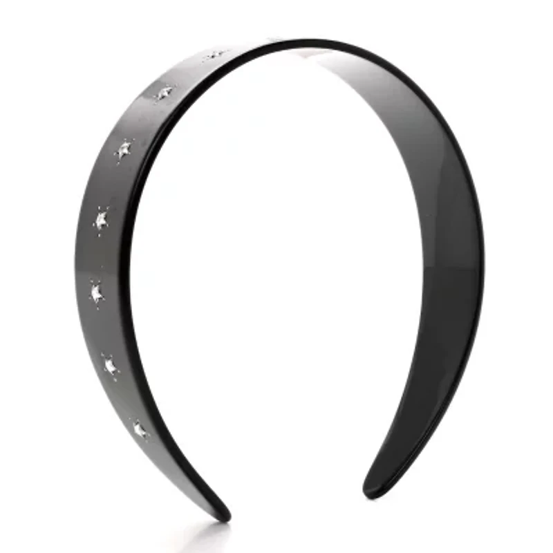 Gucci Resin Crystal Interlocking G Headband Black -FINAL SALE NO RETURNS