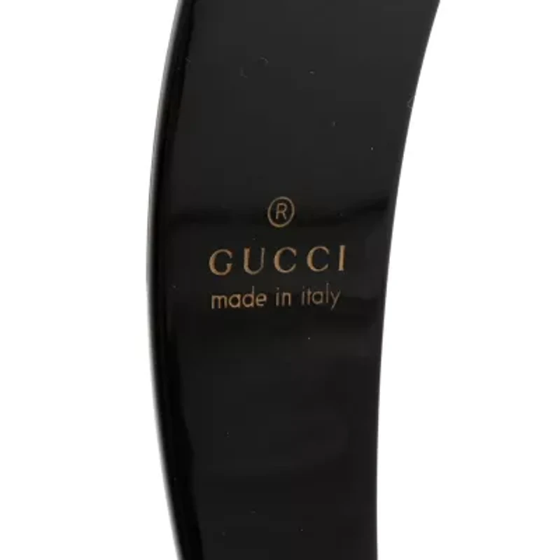 Gucci Resin Crystal Interlocking G Headband Black -FINAL SALE NO RETURNS