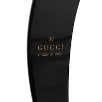 Gucci Resin Crystal Interlocking G Headband Black -FINAL SALE NO RETURNS