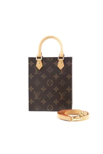 Louis Vuitton Monogram Petit Sac Plat -FINAL SALE NO RETURNS