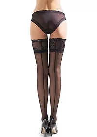 Feather Escape Thigh High Socks