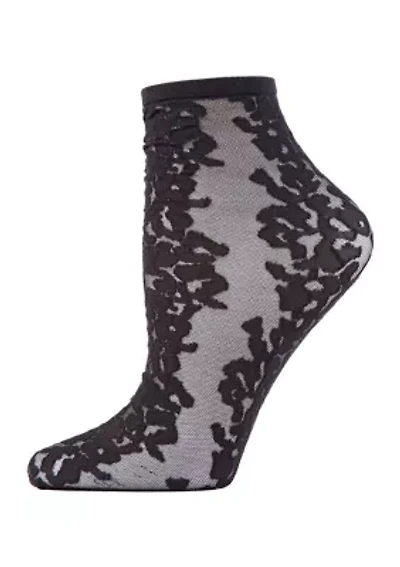 Animal Sheer Shortie Socks