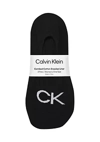 3-Pack of Cotton-Blend Liner Socks