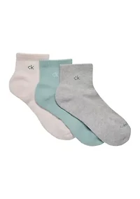 Cushion High Top Quarter Socks - 3 Pack