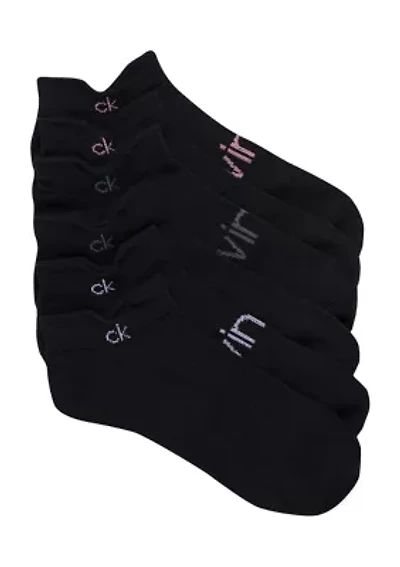 Women's Set of 3 Flat Knit Double-Tab No Show Socks