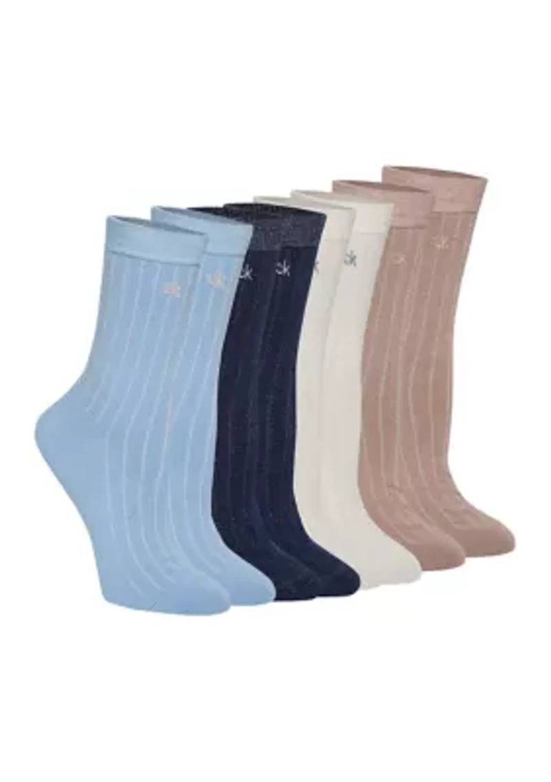 4-Pack of Sparkle Holiday Crew Socks