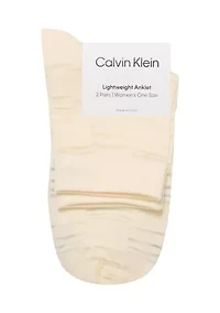 Sheer Anklet Socks - 2 Pack