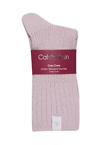 Fluffy Crew Socks - 2 Pack