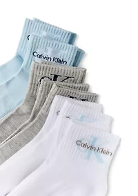 Women's Set of 3 1/2 Terry Athletic Quarter Socks