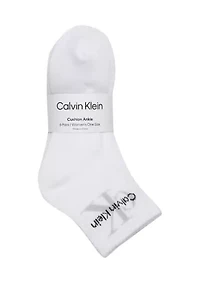 Women's Set of 3 1/2 Terry Athletic Quarter Socks