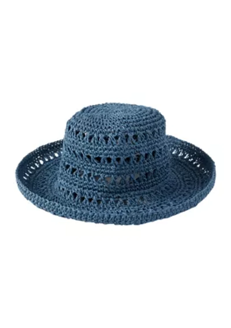 Women's Open Weave Cloche Hat