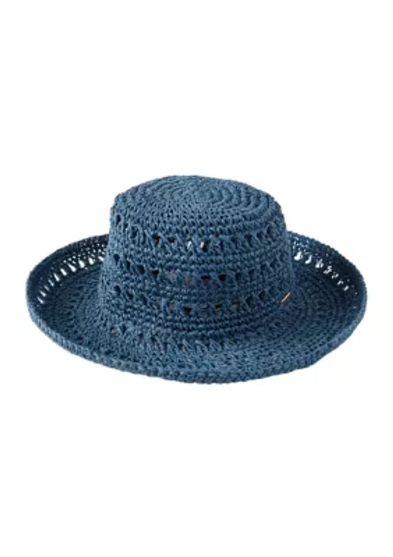 Women's Open Weave Cloche Hat
