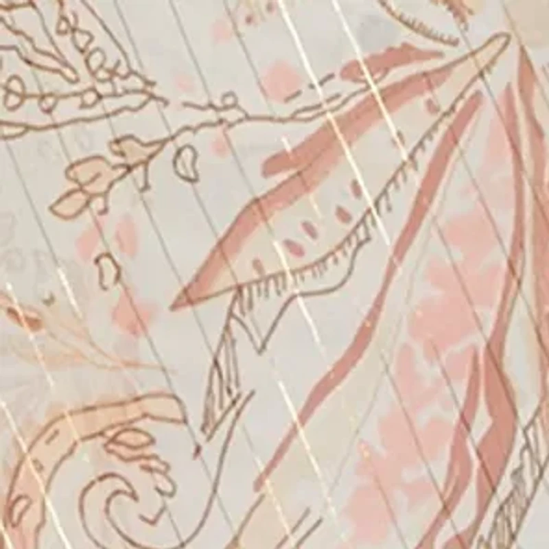 Women's Printed Lurex Ruana