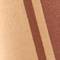 Women's Lurex Double Border Knit Striped Ruana Wrap