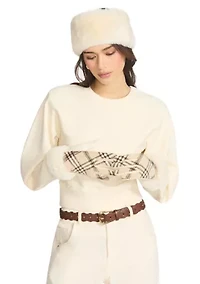 Faux Fur Headband and Glove Set