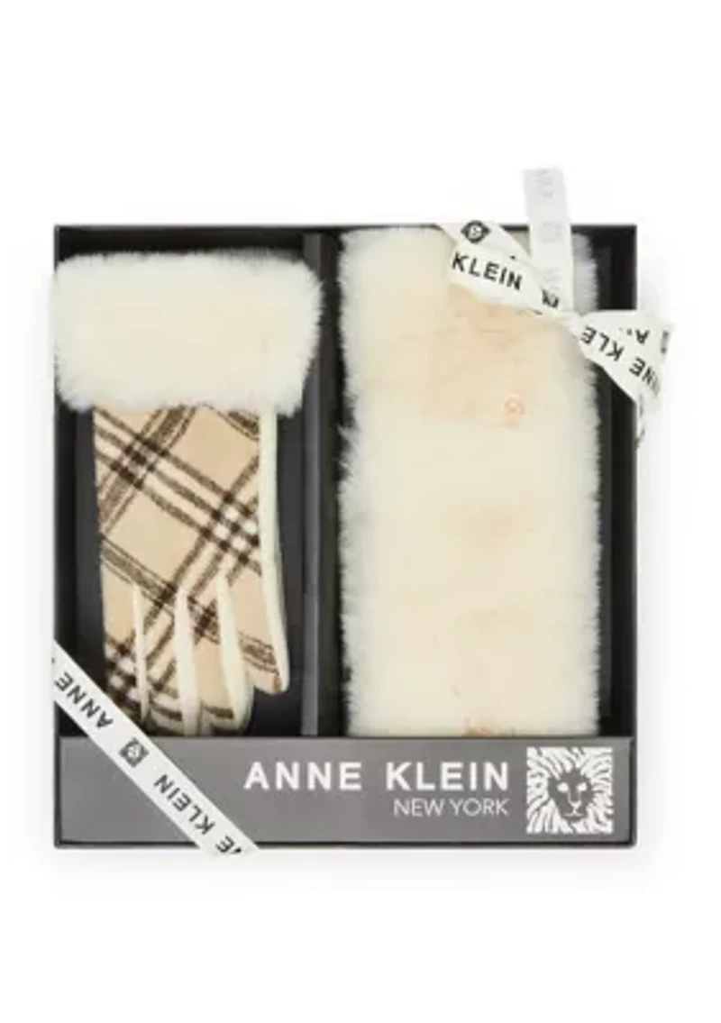 Faux Fur Headband and Glove Set