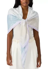 Inverted Floral Square Wrap