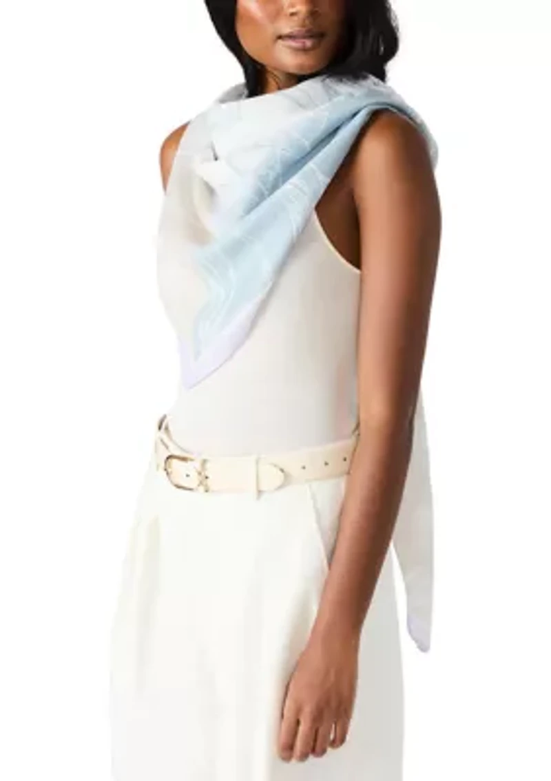 Inverted Floral Square Wrap