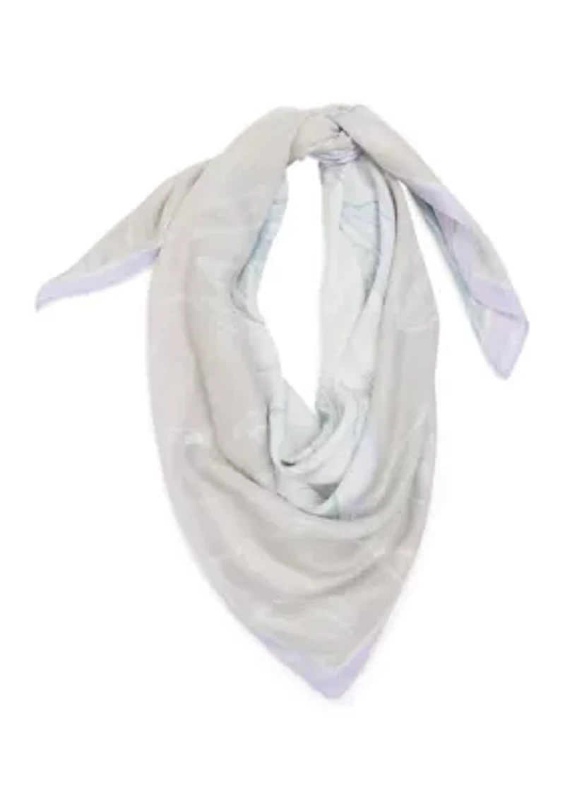 Inverted Floral Square Wrap