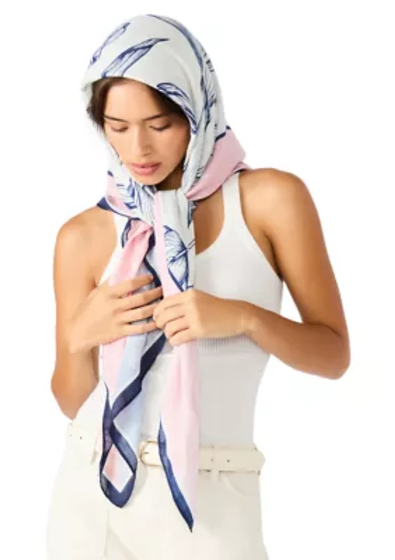 Inverted Floral Square Wrap