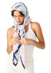 Inverted Floral Square Wrap