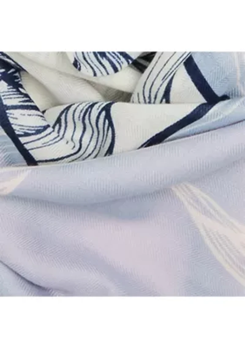 Inverted Floral Square Wrap