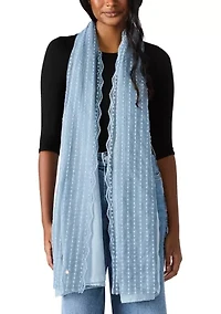 Lace Strip Oblong Wrap