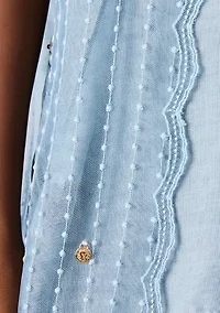 Lace Strip Oblong Wrap