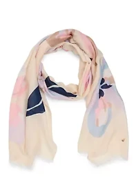 Boldly Brushed Floral Scarf