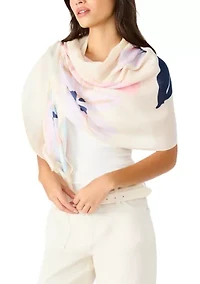 Boldly Brushed Floral Scarf