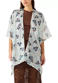 Women's Wavy Baby Metallic Ruana