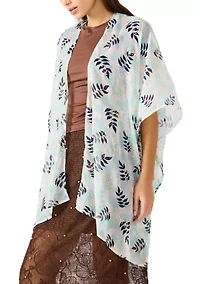 Women's Wavy Baby Metallic Ruana