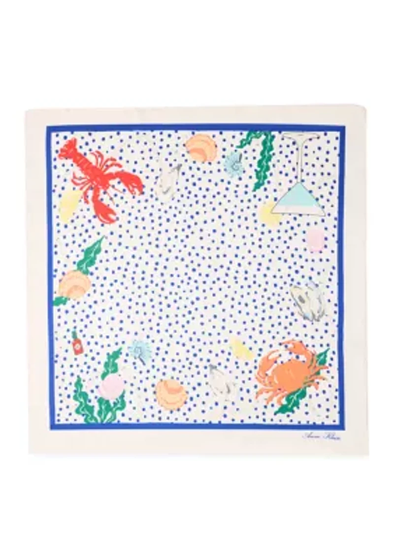 Seafood Tower Square Scarf