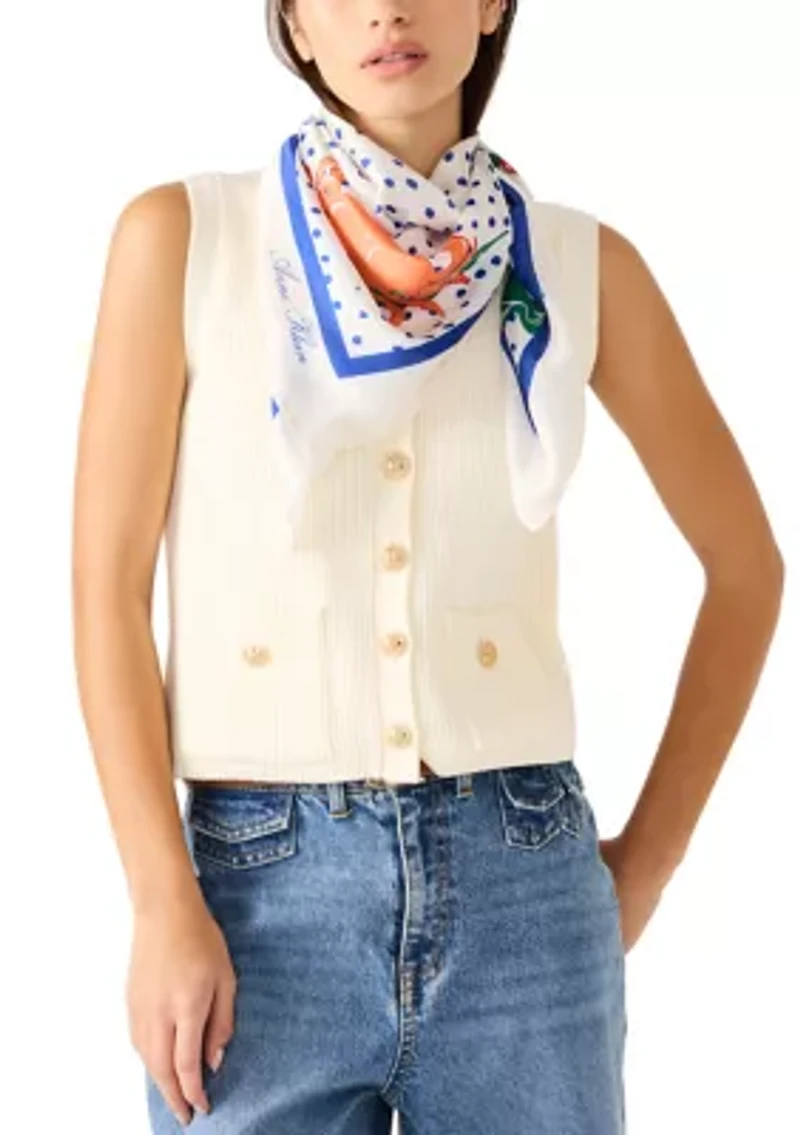 Seafood Tower Square Scarf